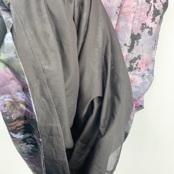 Soft Surroundings Women Size Small Skirt Long Maxi Evening Satin Purple Floral - Picture 5 of 7